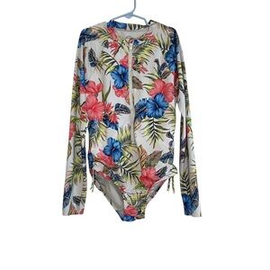 2/$30 Wonder Nation Long Sleeve Floral Swimsuit